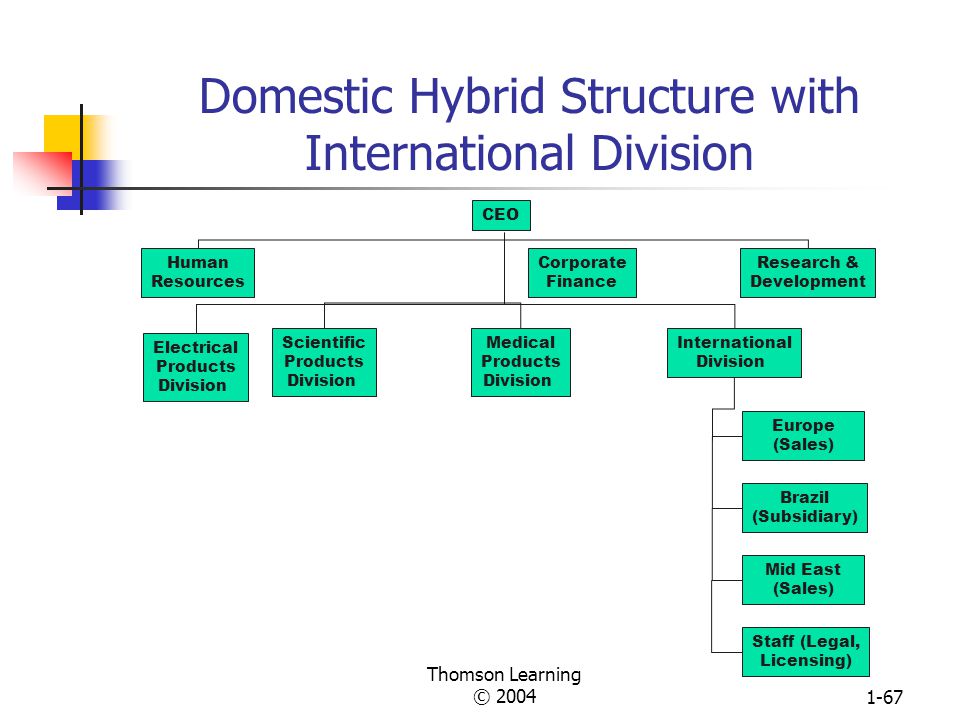 Primarily domestic company with international division